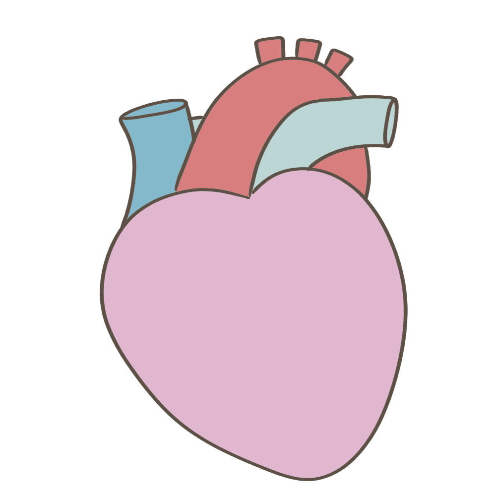 心臓のシンプルなフリーイラスト素材