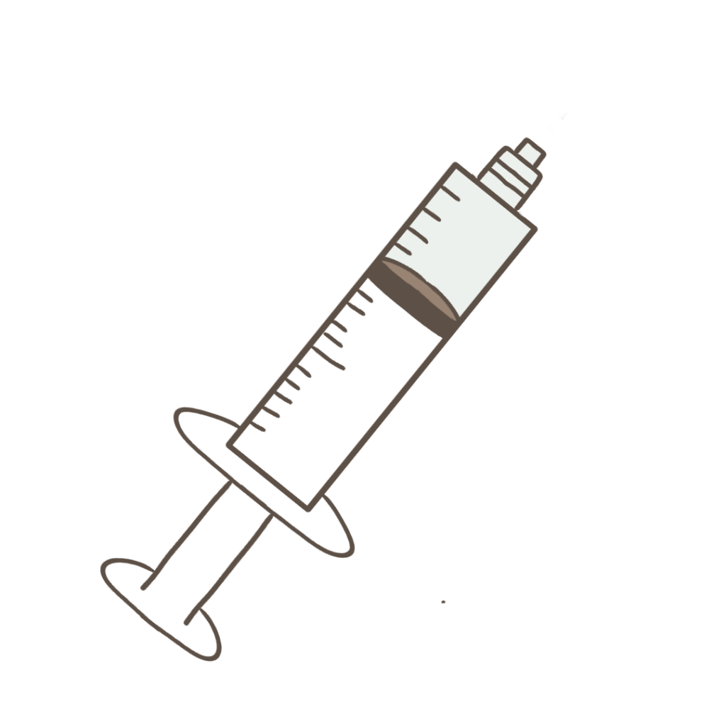 ロック式シリンジ（注射器）のフリーイラスト素材