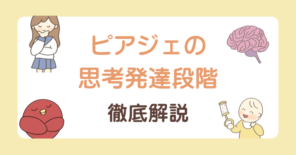 ピアジェの発達段階をイラストでわかりやすく解説【小児看護国試対策】